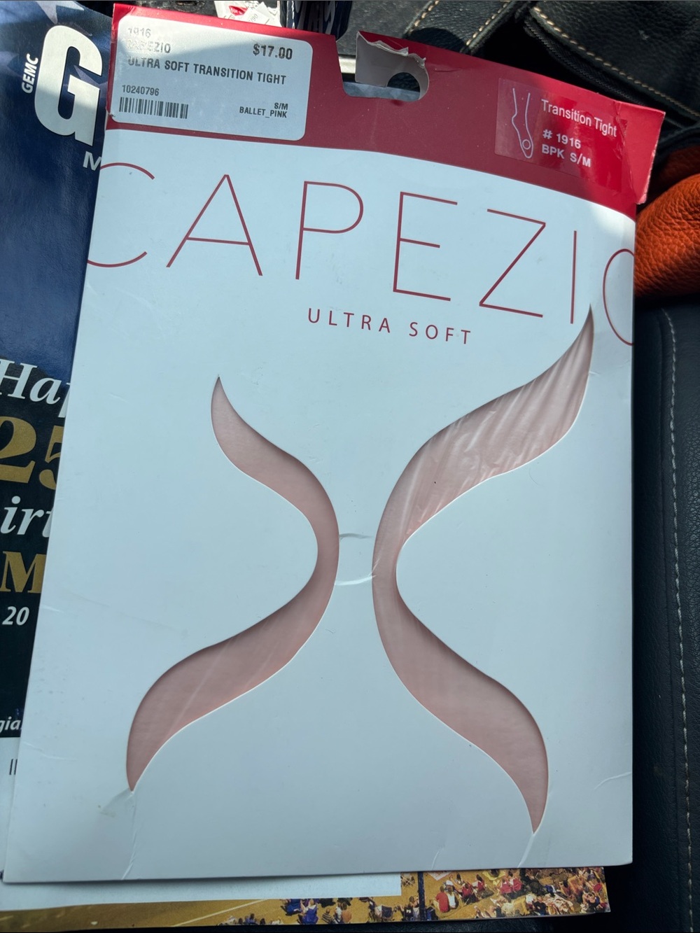 NWT  Capezio Ultra Soft Transition Tights - Ballet Pink